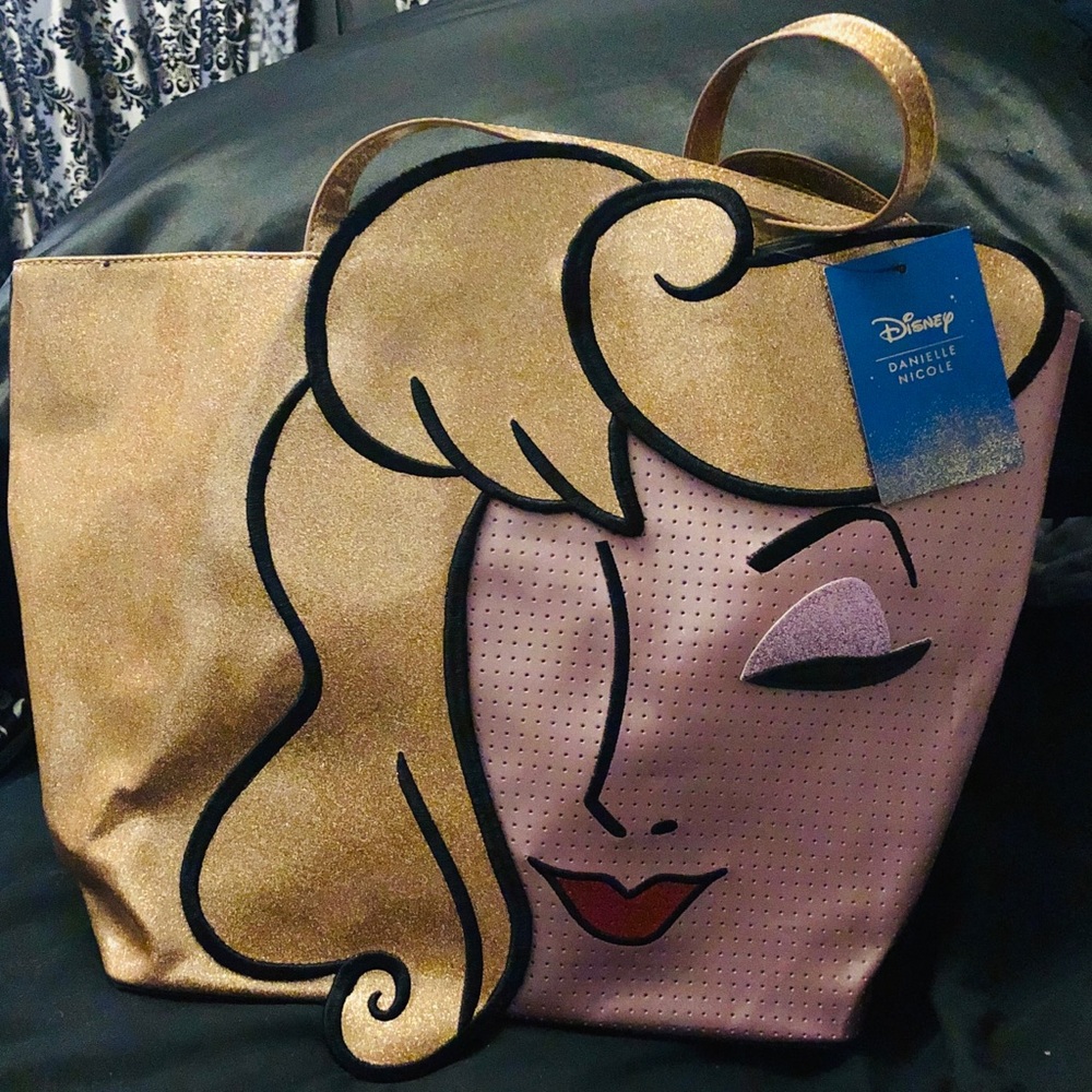 Danielle Nicole Disney Gold Sleeping Beauty Tote